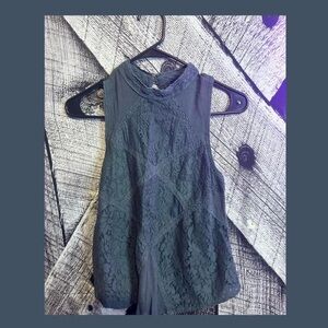 American Eagle Outfitters Charcoal Sleeveless Top